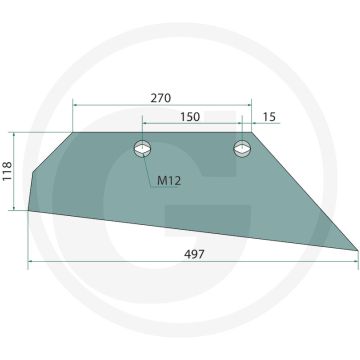 Schaar rechts - passend voor lichaam: 40-35 wss