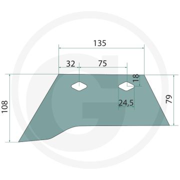 Voorschaar rechts - passend voor dv 50-25, dv 60-25, mv 25-25, mv 60-25