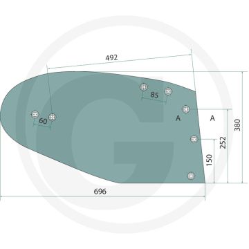 Rister-achterstuk rechts hrp296o voor bp-292 o v, ubp-292 o, bp-293 o v, bp-293 o, ubp 293 o, sbp-293 o v, sbp-293 o, usbp-293 o, bp-294 o