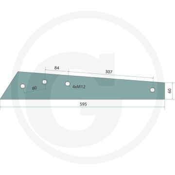 Bande de roulement avec boulons, gauche, no. 1 - srp350w1l