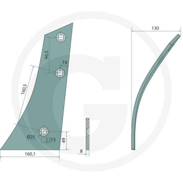 Rister-voorstuk inclusief bouten, links - vrp342rl bp-342 r v, ubp-342 r, bp-343 r v, bp-343 r, ubp-343 r, sbp-343 r v, sbp-343 r, usbp-343 r, bp-344 r