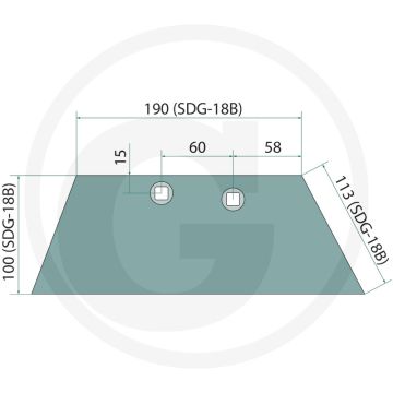 Mestinlegger-rister rechts sdg-18 b - passend voor d-160 b, d-165 b, d-182 b, d-185 b, d-200 b, d-212 b