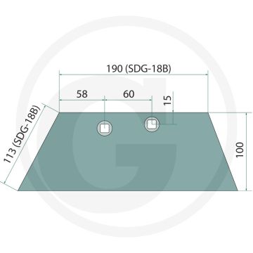 Mestinlegger-rister links sdg-18 bl passend voor lichaam: d-160 b, d-165 b, d-182 b, d-185 b, d-200 b, d-212 b