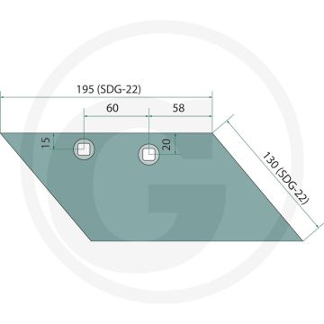 Mestinlegger-rister rechts sdg-22 passend voor d-222, d-240