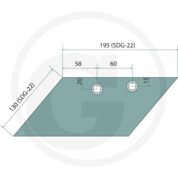 Mestinlegger-rister links sdg-22l passend voor d-222, d-240