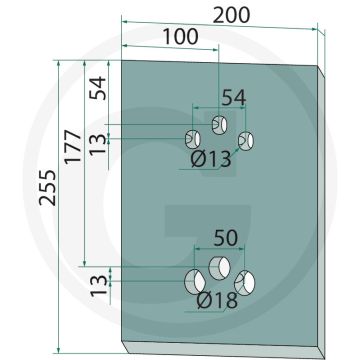 Essuie-glace droit et gauche - dimensions 255 x 200 mm