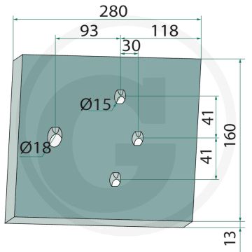 Essuie-glace droit et gauche - dimensions 280 x 160 mm