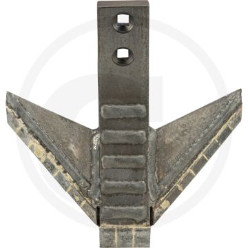 Heavy duty ganzevoetbeitel met hardgesoldeerde hardmetalen slijtplaat - gatafstand 43mm