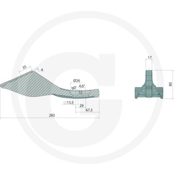 Endurance carbure scharspitze 80mm largeur de travail