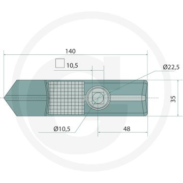 Heavy duty grubberspitze - werkbreedte 35mm