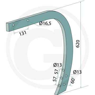 Steel 60x25 vierkant