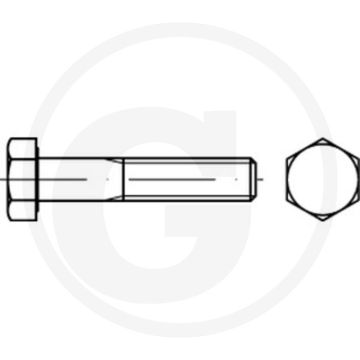 Boulon hexagonal m12x45 din 931 - acier, zingué, 8.8, Ø d 12mm
