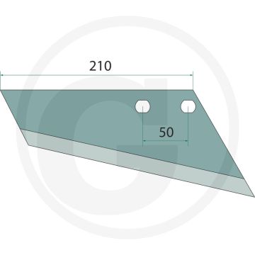 Vleugelschaar rechts - werkbreedte 210mm