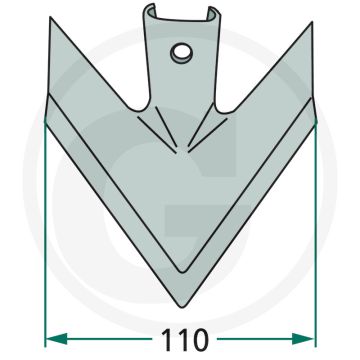 Vleugelschaar, snelwissel - werkbreedte 110mm