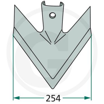 Vleugelschaar, snelwissel - werkbreedte 254mm
