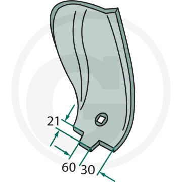 Rister, rand links - dikte: 10 mm, bouten: 1801270812