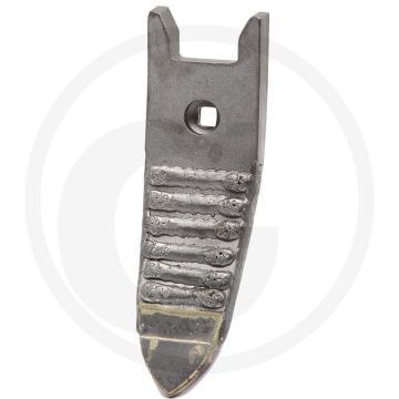 Heavy duty schaarpunt met hardgesoldeerde hardmetalen slijtplaat - afmetingen: 266 x 80 x 20 mm