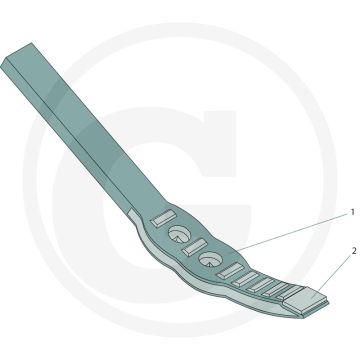 Heavy duty slijtpunt met hardgesoldeerde hardmetalen slijtplaat - type: terrano - 40mm