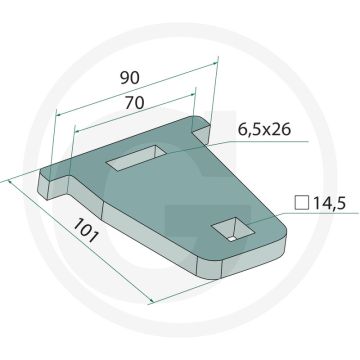 Platte 10mm dikte, 101mm lengte - grondbewerking en zaaitechniek