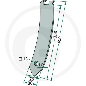 Midden gedeelte "delta flex" - dikte: 10 mm