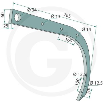 Tand "delta flex" - afmetingen: 60 x 25 mm