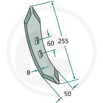 Beitel - werkbreedte 50mm