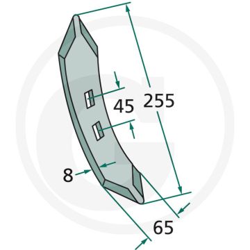 Beitel - werkbreedte 65mm
