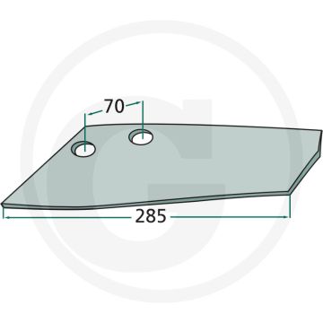 Vleugelschaar rechts - werkbreedte 285mm
