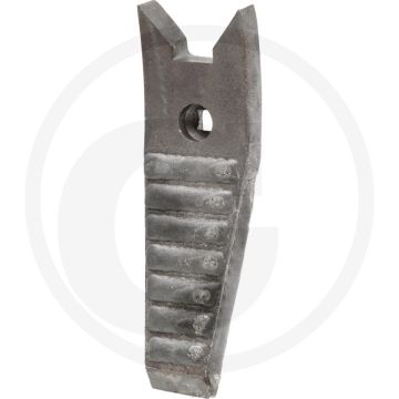 Heavy duty schaarpunt met hardgesoldeerde hardmetalen slijtplaat - k8p - 260 x 80 x 15 mm