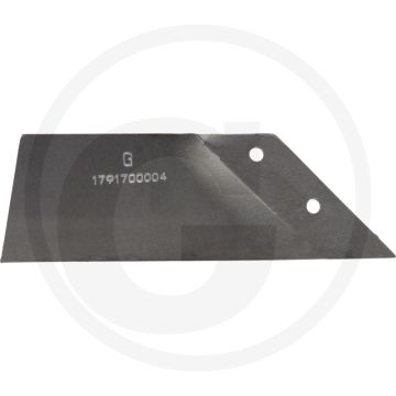 Heavy duty vleugelschaar rechts, met hardgesoldeerde hardmetalen plaatje - afmetingen: 360 x 110 x 14 mm