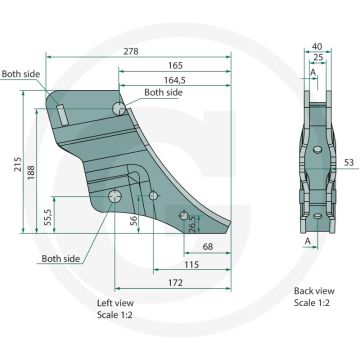 Pied à ciseaux sws karat - dimensions (mm) : 70 x 22