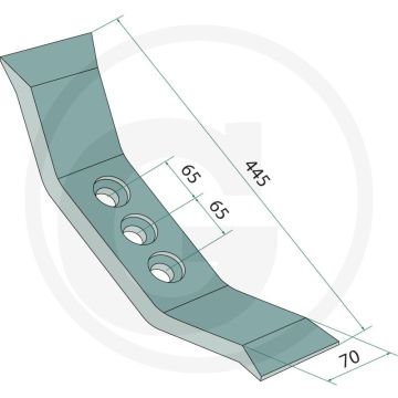 Schaar pas.f. pegoraro 70x - werkbreedte 70mm