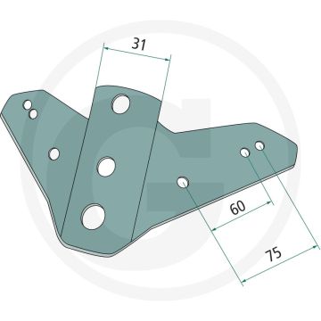 Houder met tip voor montage: draai bouten en moeren niet met luchtdrukgereedschappen aan