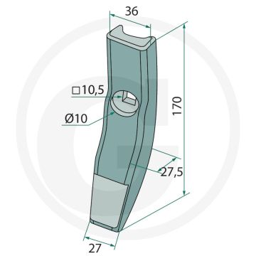 Heavy duty schaarpunt - type: rapid, carrier, spirit, nz extreme