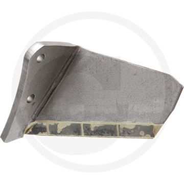 Cisaille à ailettes robuste hd gauche avec plaque d'usure en carbure brasée - dimensions : 230 x 12