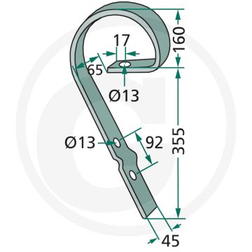 Väderstad sleepbalktand - montagetip: gebruik geen pneumatisch gereedschap