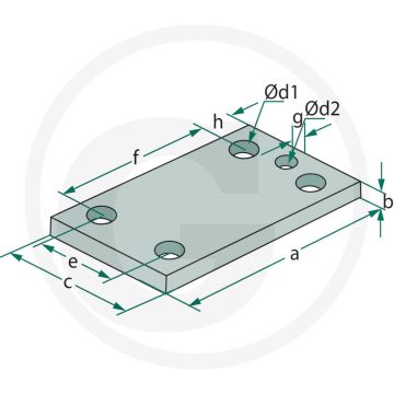 Plaat 130x100x10mm met 12,5mm gaten - grondbewerking en zaaitechniek