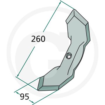 Beitel - werkbreedte 95mm