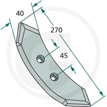 Beitel - werkbreedte 40mm