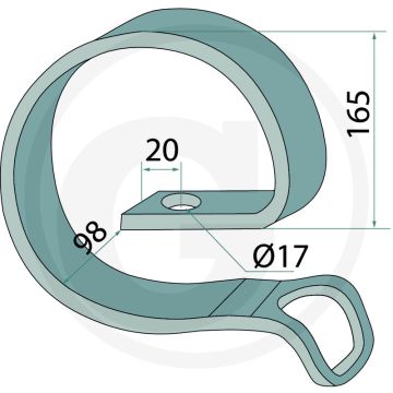 Verstärkungsfeder 80 x 10 mm Bodenbearbeitungs- und Sätechnik