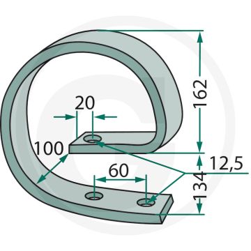 Verstärkungsfeder 60 x 12 mm - Bodenbearbeitungs- und Sätechnik
