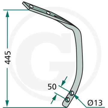 Onderste deel - afmetingen: 50 x 12 mm