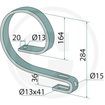 Oberfeder 45x12 mm: Blattfederzähne für verschiedene Marken