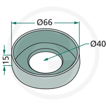 Beschermkap - passend voor schijven met een diameter van 50 cm