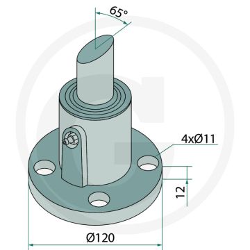 Naaf compleet - gatafstand-Ø: 100mm