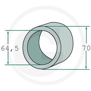 Lagerring - afmetingen 64,5 x 70 x 40 mm - grondbewerking en zaaitechniek
