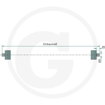 Verkruimelrol 310mm Ø - inbouwmaat 850mm - pen-Ø 25mm