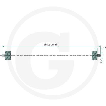 Verkruimelrol met doorgaande as - rol-Ø 310mm