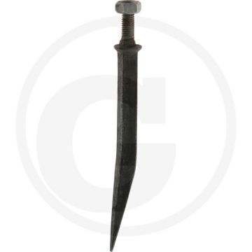 Eggetand met vierkante kop gebogen - lengte 150mm boriumstaal