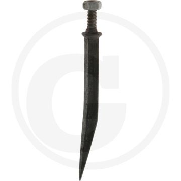 Eggetand met vierkante kop gehard, gebogen - l:150mm, materiaal: boriumstaal